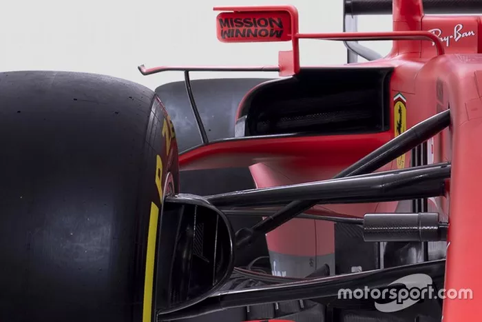 Ferrari SF1000 detalle de la suspensión delantera
