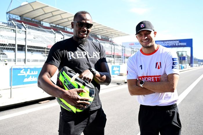 Usain Bolt, Jake Dennis, Andretti Autosport