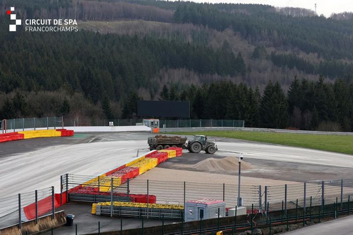 Obras en la pista de Spa-Francorchamps
