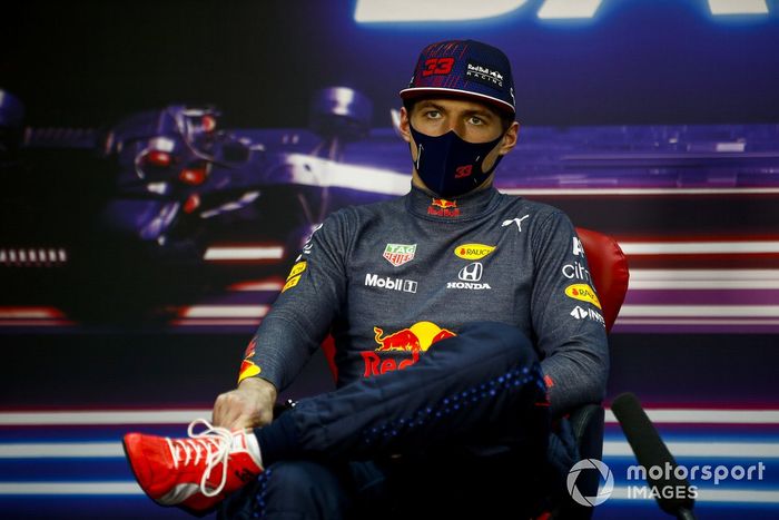 Max Verstappen, Red Bull Racing en la rueda de prensa 