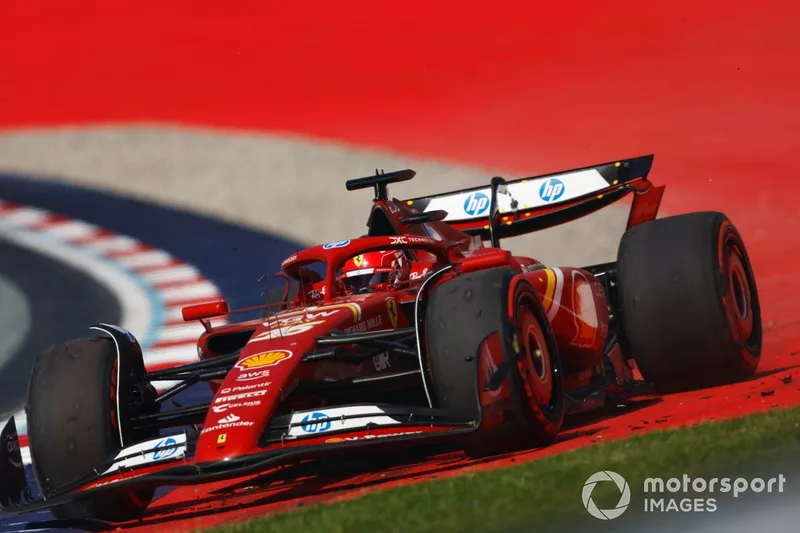 Charles Leclerc, Ferrari SF-24, sort de la piste