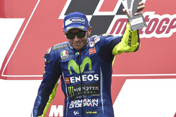 Podium : le deuxième Valentino Rossi, Yamaha Factory Racing