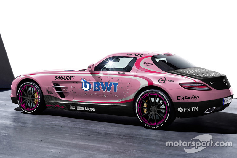 Mercedes Benz SLS AMG im Force-India-Design