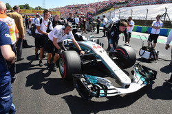 The car of Lewis Hamilton, Mercedes-Benz F1 W08 Hybrid on the grid