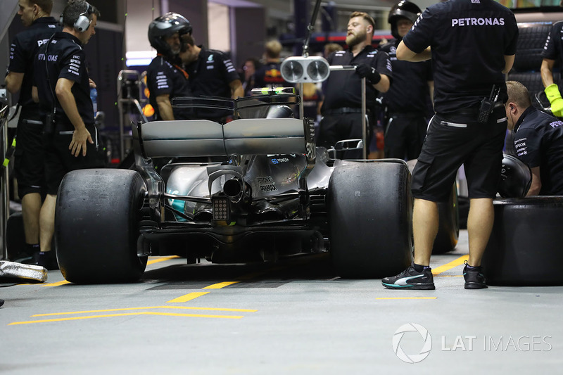 Simulation d'arrêt au stand chez Mercedes AMG F1