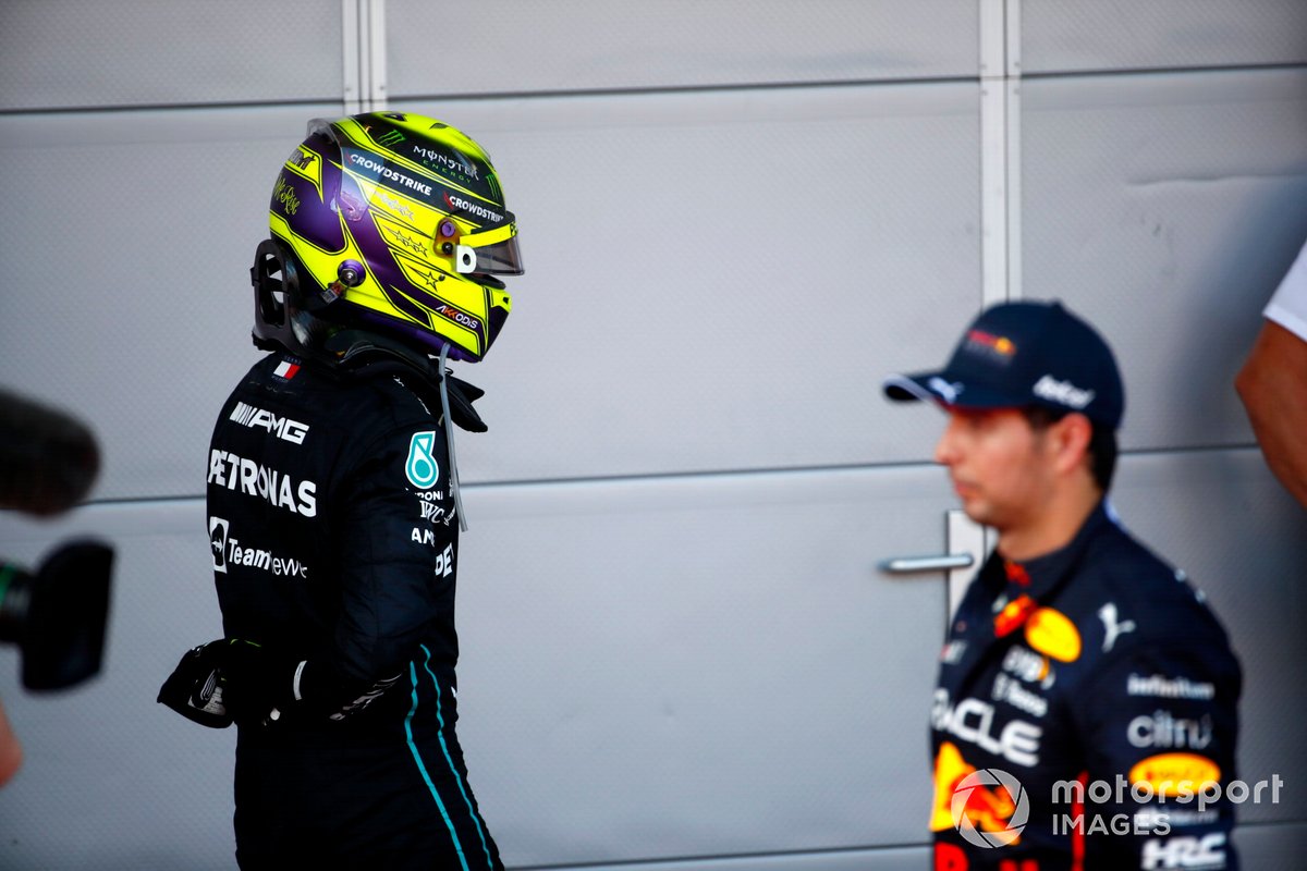 Lewis Hamilton, Mercedes-AMG, in Parc Ferme