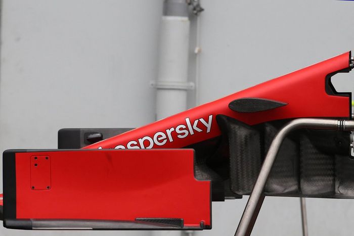 Detalle del alerón delantero del Ferrari SF1000