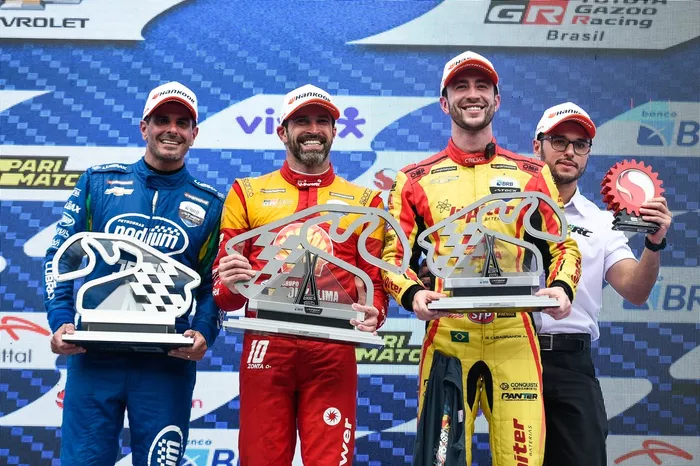 Ricardo Zonta, Julio Campos e Gabriel Casagrande