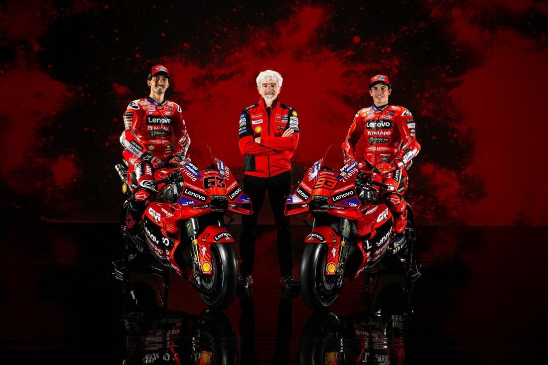 Francesco Bagnaia, Equipa Ducati, Gigi Dall'Igna, Diretor Geral da Ducati, Marc Marquez, Equipa Ducati