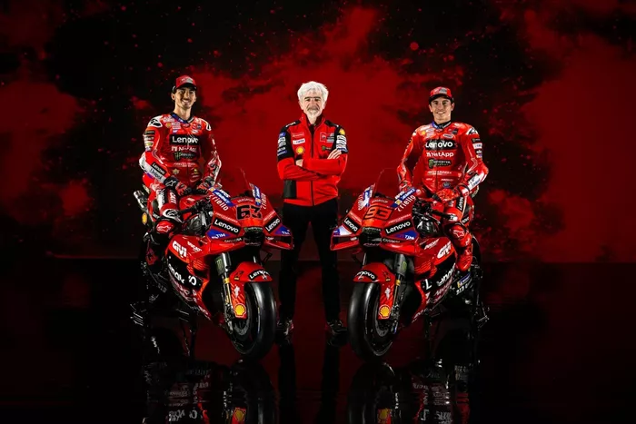 Francesco Bagnaia, Ducati Team, Gigi Dall'Igna, Ducati general manager, Marc Marquez, Ducati Team