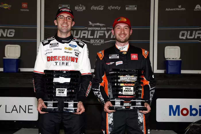 Austin Cindric, Team Penske Ford, Chase Briscoe, Joe Gibbs Racing Toyota