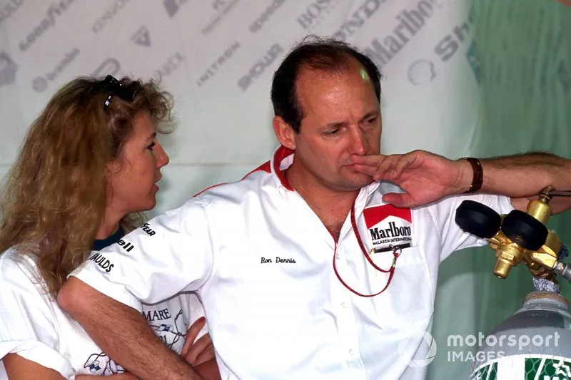 Lisa Dennis, and Ron Dennis, McLaren team principal