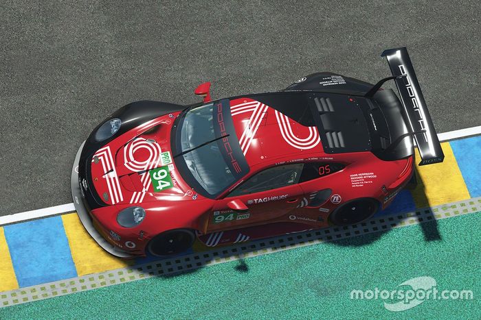 #94 Porsche Esports Team Porsche 911 RSR: Patrick Pilet, Simona De Silvestro, Martin Krönke, David Williams