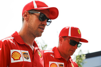 Kimi Raikkonen, Ferrari ve Sebastian Vettel, Ferrari
