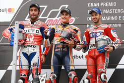 Переможець Марк Маркес, Repsol Honda Team, Даніло Петруччі, Pramac Racing, Андреа Довіціозо, Ducati