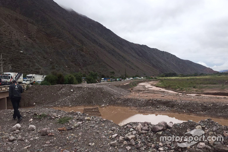 Un deslizamiento de tierra en la etapa