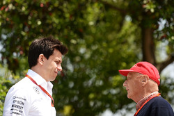 Niki Lauda, Mercedes, und Toto Wolff, Mercedes-Sportchef