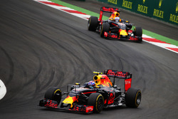 Max Verstappen, Red Bull Racing RB12 leads team mate Daniel Ricciardo, Red Bull Racing RB12