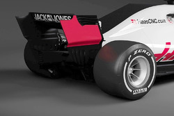 Haas VF-18 arka kanat, difüzör ve motor kapağı