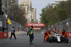 Sergey Sirotkin, Williams FW41 crahed on lap one