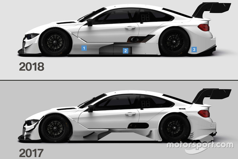 Comparación BMW M4 DTM 2017 y 2018