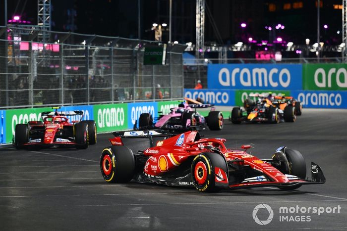 Charles Leclerc, Ferrari SF-24, Carlos Sainz, Ferrari SF-24, Pierre Gasly, Alpine A524