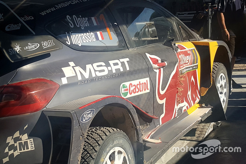 The car of Sébastien Ogier, Julien Ingrassia, Ford Fiesta WRC, M-Sport
