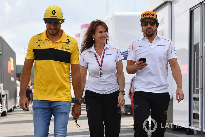 Carlos Sainz Jr., Renault Sport F1 Team, Silvia Hoffer Frangipane, McLaren y Fernando Alonso, McLaren