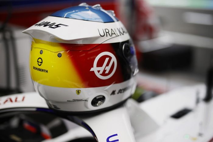 El casco especial de Mick Schumacher, Haas F1 Team