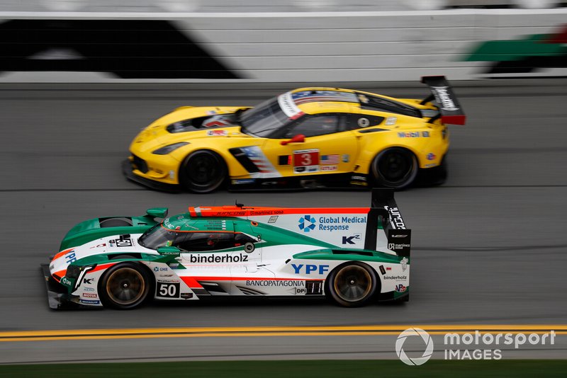 #50 Juncos Racing Cadillac DPi, DPi: Will Owen, Rene Binder, Agustin Canapino, Kyle Kaiser, #3 Corvette Racing Corvette C7.R, GTLM: Jan Magnussen, Antonio Garcia, Mike Rockenfeller