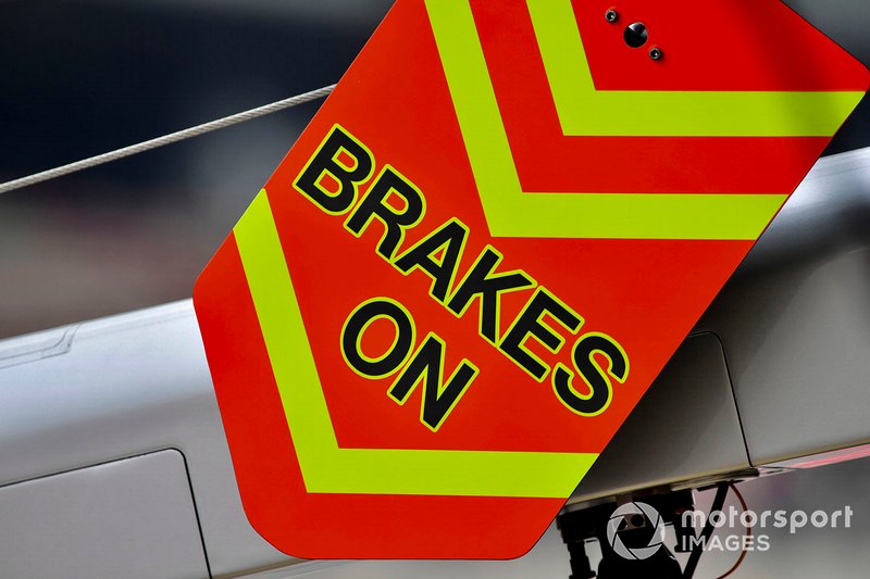 A "Brakes On" board