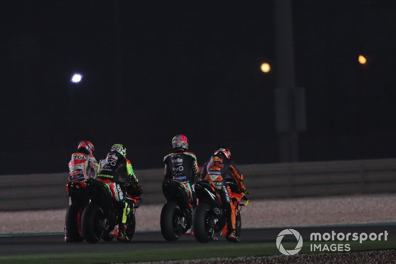 Marc Marquez, Repsol Honda Team, Andrea Iannone, Aprilia Racing Team Gresini, Aleix Espargaro, Aprilia Racing Team Gresini, Pol Espargaro, Red Bull KTM Factory Racing