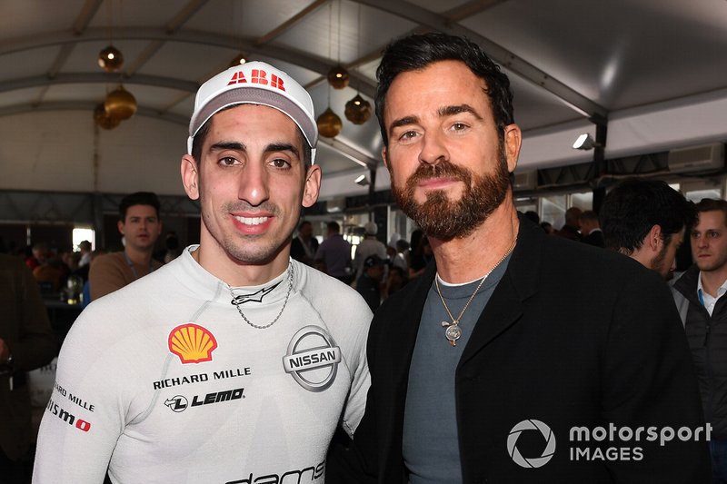 Sébastien Buemi, Nissan e.Dams, with actor Justin Theroux