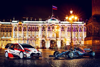 Toyota Yaris WRC and Mercedes-AMG F1 W09