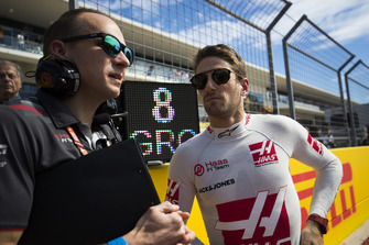 Romain Grosjean, Haas F1 Team, on the grid