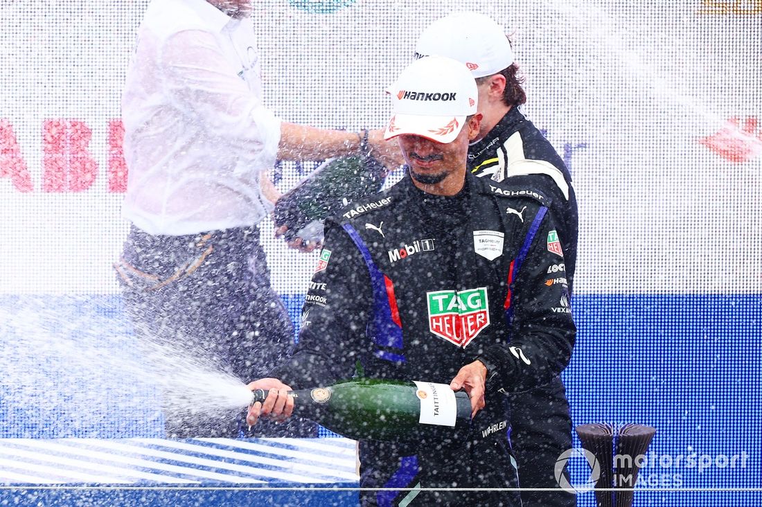Podium: drugie miejsce Pascal Wehrlein, TAG Heuer Porsche Formula E Team
