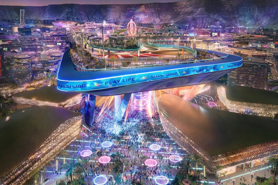 Renderizado de la pista de Qiddiya City