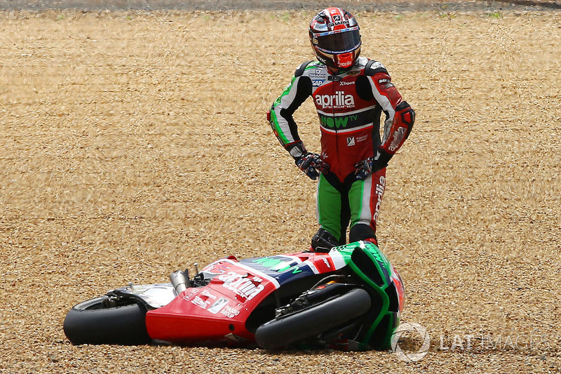 Sam Lowes, Aprilia Racing Team Gresini dopo l'incidente