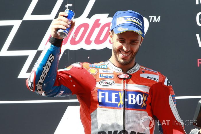 Podio:  ganador de la carrera, Andrea Dovizioso, Ducati Team