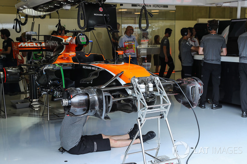 The chassis detail of McLaren MCL32