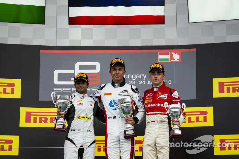 Alexander Albon, ART Grand Prix, Arjun Maini, Jenzer Motorsport and Charles Leclerc, ART Grand Prix