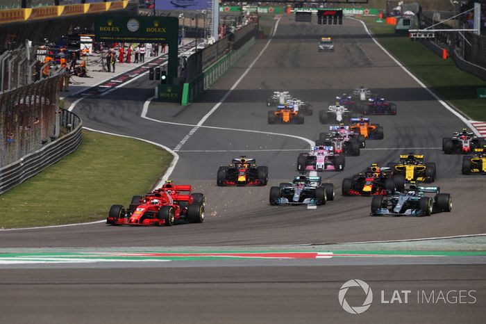 Sebastian Vettel, Ferrari SF71H, Kimi Raikkonen, Ferrari SF71H, Valtteri Bottas, Mercedes AMG F1 W09, Lewis Hamilton, Mercedes AMG F1 W09, Max Verstappen, Red Bull Racing RB14 Tag Heuer, Daniel Ricciardo, Red Bull Racing RB14 Tag Heuer, Nico Hulkenberg, Re