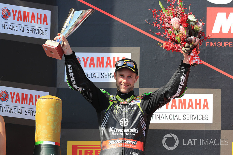 Podium: segundo, Jonathan Rea, Kawasaki Racing