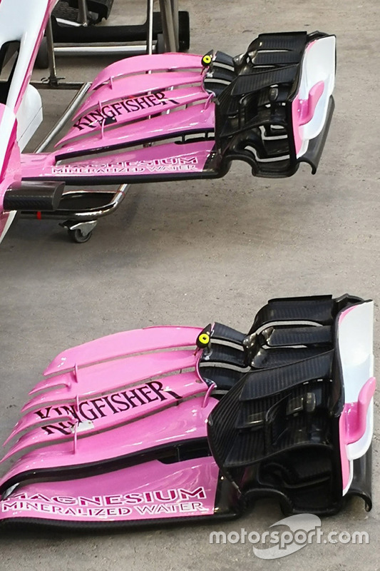 Force India VJM11 detalle del ala frontal