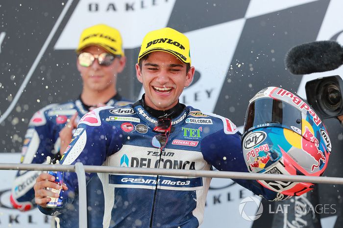 Podio: ganador de la carrera Jorge Martin, Del Conca Gresini Racing Moto3