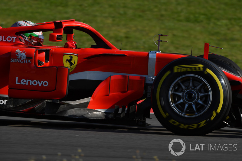 Antonio Giovinazzi, Ferrari SF71H, con sensori aerodinamici