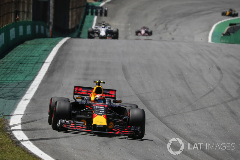 Verstappen is asked about track conditions after opening lap incidents