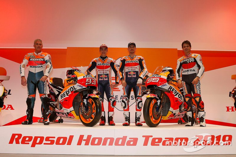 Mick Doohan, Alex Criville, Marc Márquez and Jorge Lorenzo, Repsol Honda Team