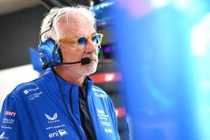 Flavio Briatore, Executive Advisor of Alpine F1 looks on in the garage.