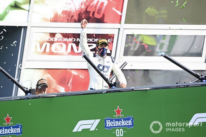 Podio: ganador Pierre Gasly, AlphaTauri